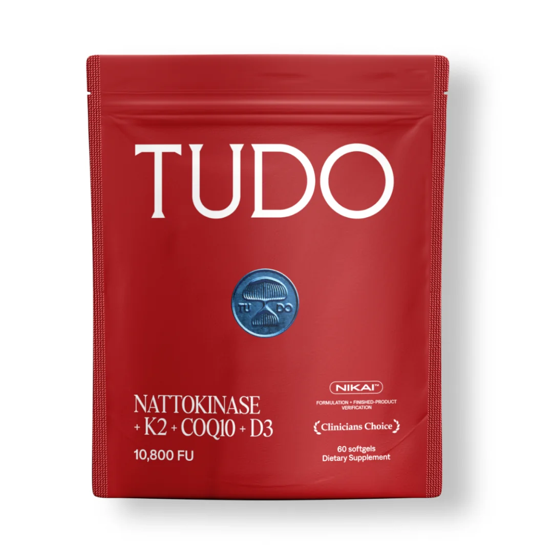TUDO pouch: Nattokinase + K2 + CoQ10 + D3, 60 softgels